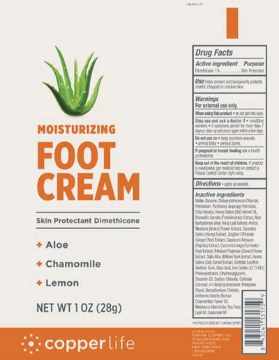 Label (Proof Copper Life 1oz Tom Hfot1 76 Cl Foot Cream 1oz)